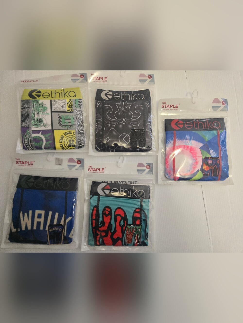 ethika Multicolor Graphic Boxer Briefs 5-Pack Staple NWT original Packaging